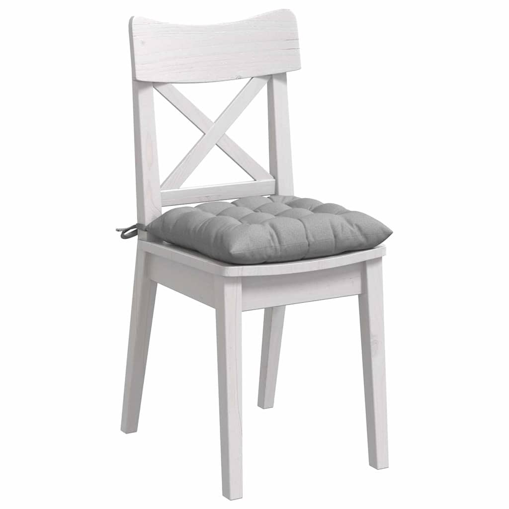 Cuscini per Seduta 4 pz Tessuto Grigio Nuvola 40 x 40 x 6 cm
