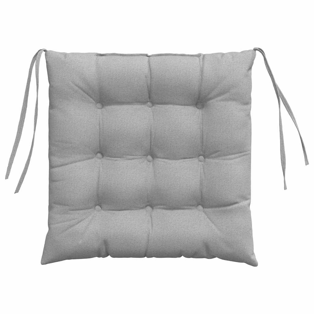 Cuscini per Seduta 4 pz Tessuto Grigio Nuvola 40 x 40 x 6 cm