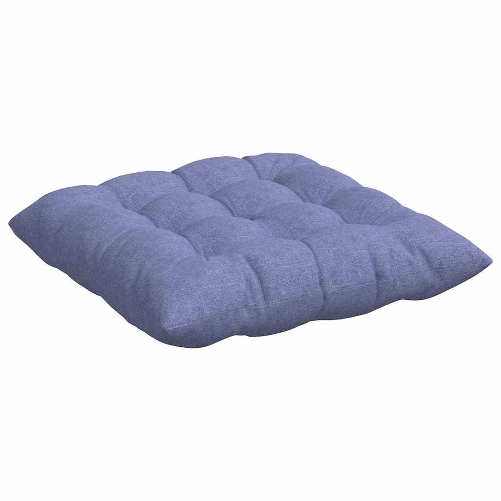 Cuscini per Seduta 4 pz Tessuto Blu jeans 40 x 40 x 6 cm