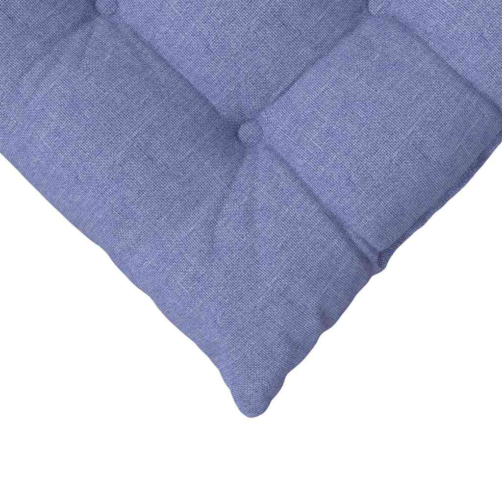 Cuscini per Seduta 4 pz Tessuto Blu jeans 40 x 40 x 6 cm