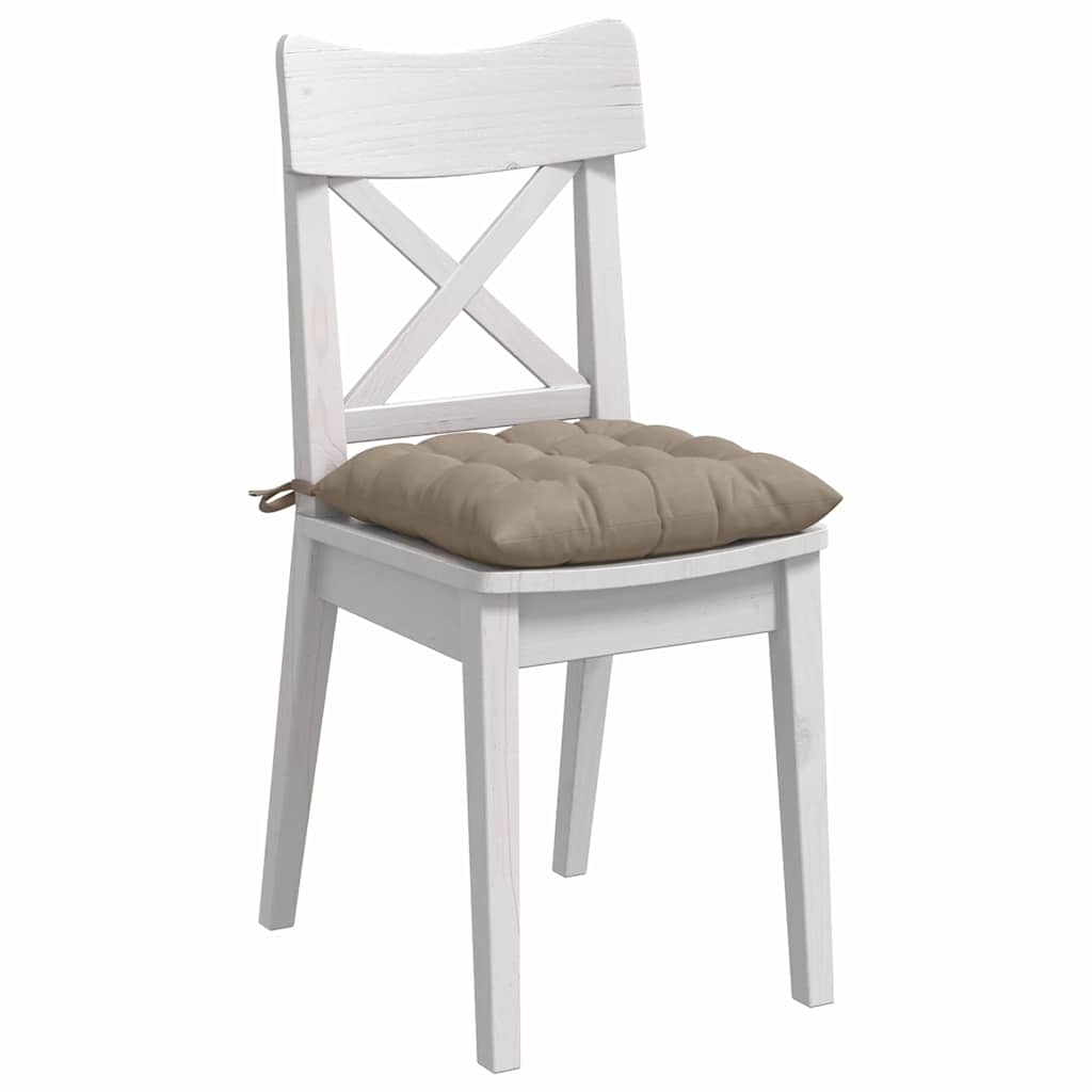 Cuscini per Seduta 4 pz Microfibra Tortora 40 x 40 x 6 cm