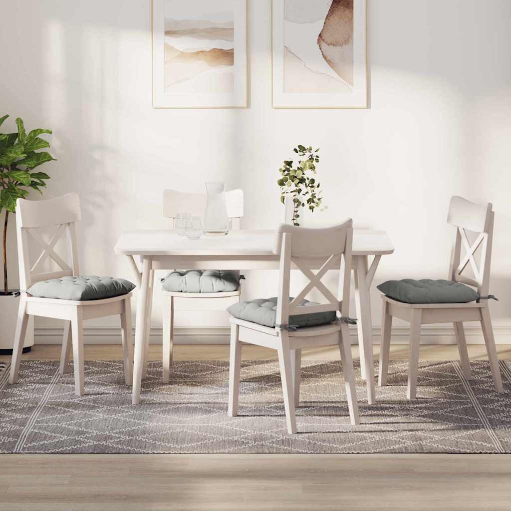 Cuscini per Seduta 4 pz Microfibra Grigio Chiaro 40 x 40 x 6 cm