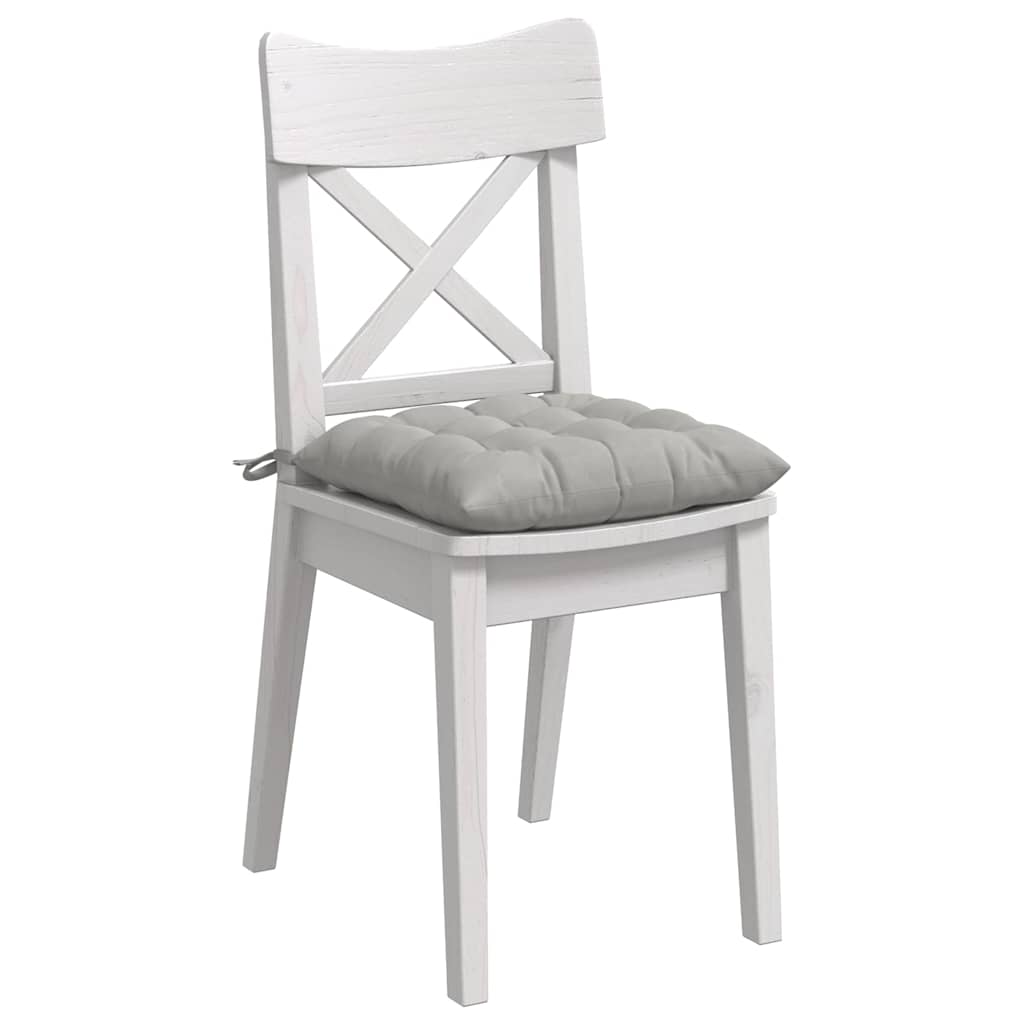 Cuscini per Seduta 4 pz Microfibra Grigio Chiaro 40 x 40 x 6 cm