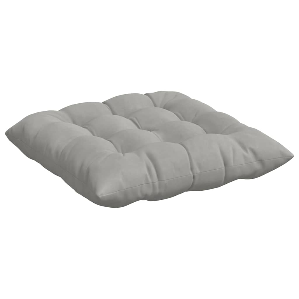 Cuscini per Seduta 4 pz Microfibra Grigio Chiaro 40 x 40 x 6 cm