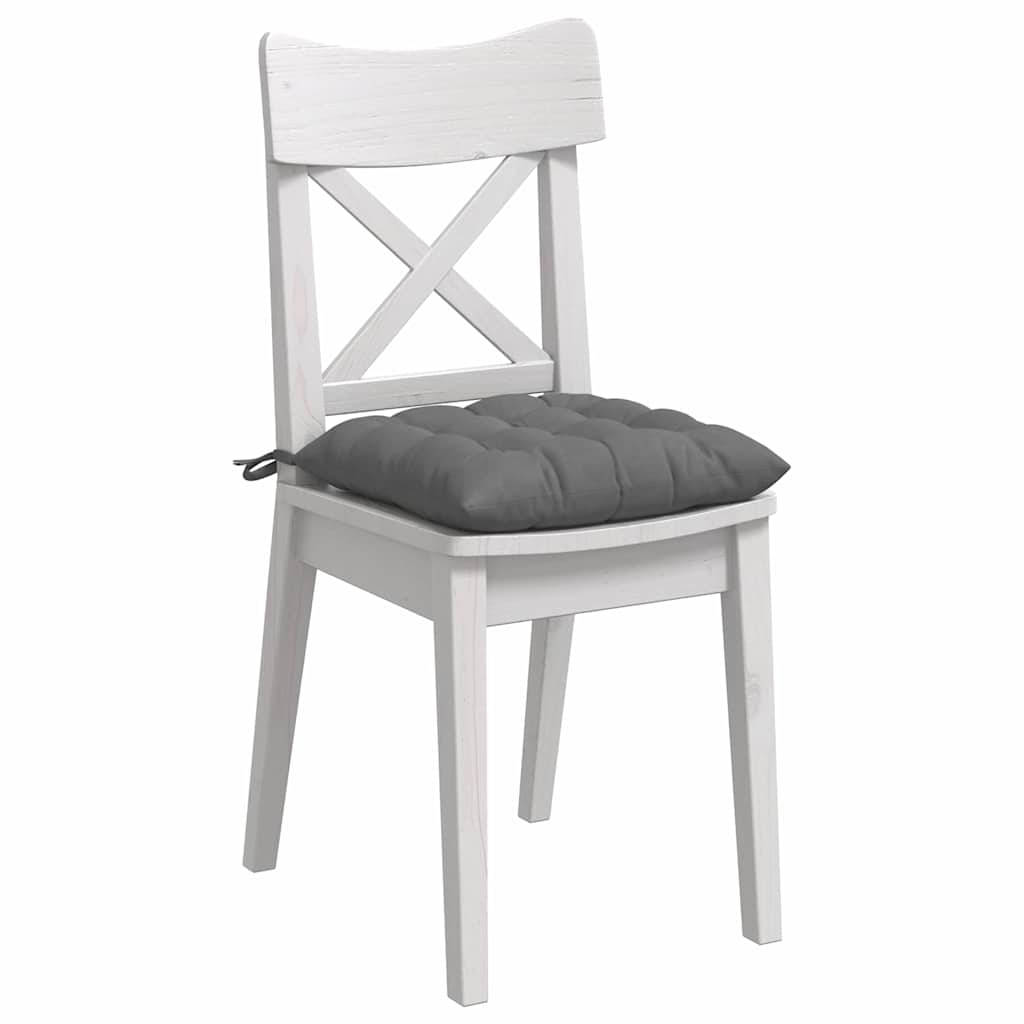 Cuscini per Seduta 4 pz Microfibra Grigio Scuro 40 x 40 x 6 cm