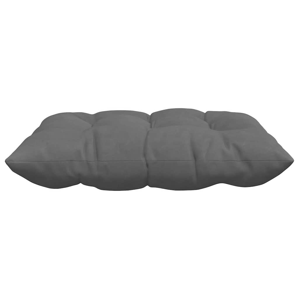 Cuscini per Seduta 4 pz Microfibra Grigio Scuro 40 x 40 x 6 cm