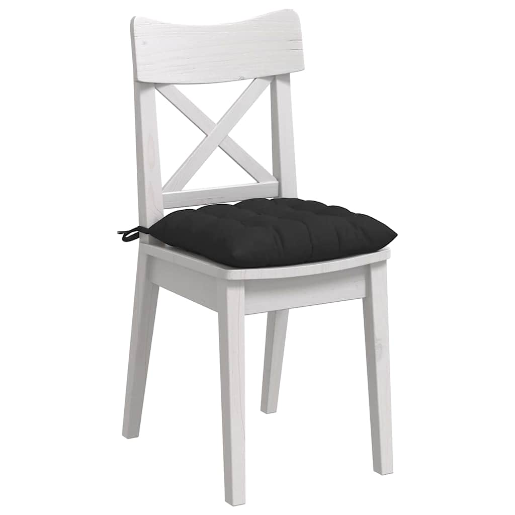 Cuscini per Seduta 4 pz Microfibra Nero 40 x 40 x 6 cm