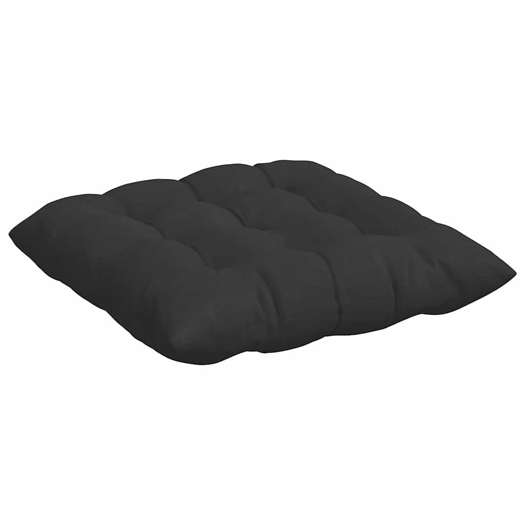 Cuscini per Seduta 4 pz Microfibra Nero 40 x 40 x 6 cm