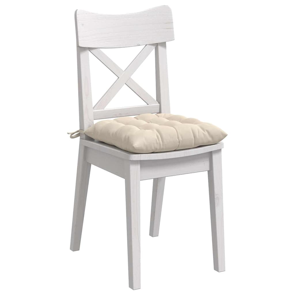 Cuscini per Seduta 4 pz Microfibra Beige 40 x 40 x 6 cm
