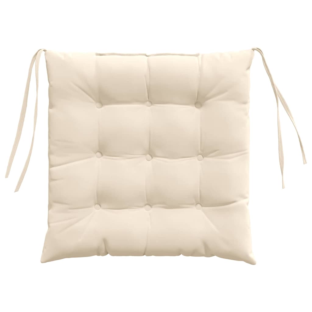 Cuscini per Seduta 4 pz Microfibra Beige 40 x 40 x 6 cm