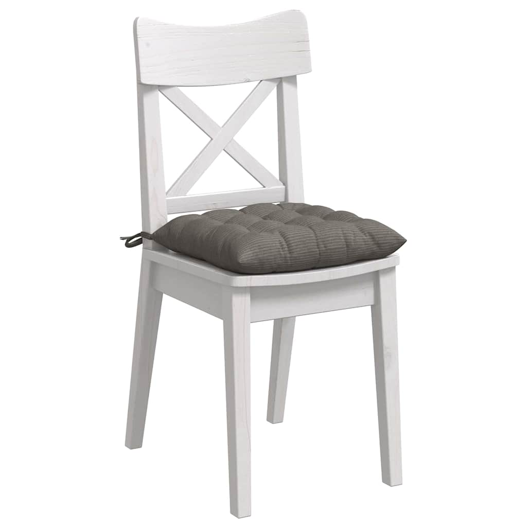 Cuscini per Seduta 4 pz Tessuto in Cords Grigio Chiaro