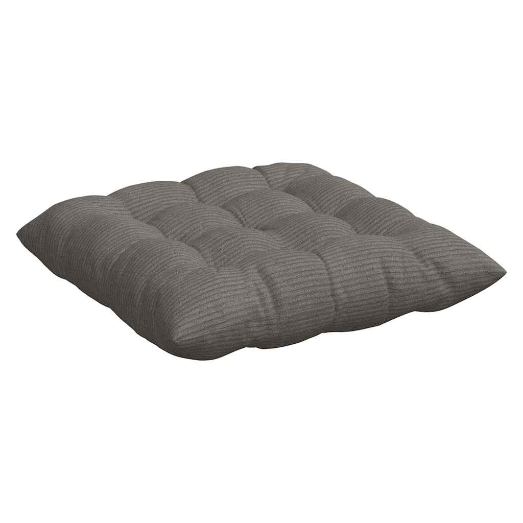 Cuscini per Seduta 4 pz Tessuto in Cords Grigio Chiaro