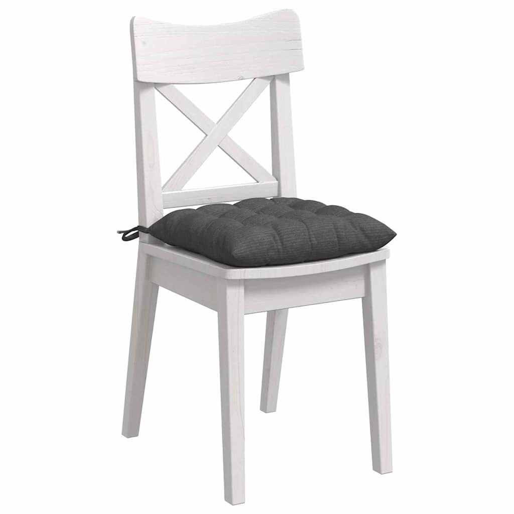 Cuscini per Seduta 4 pz Tessuto in Cords Grigio Scuro