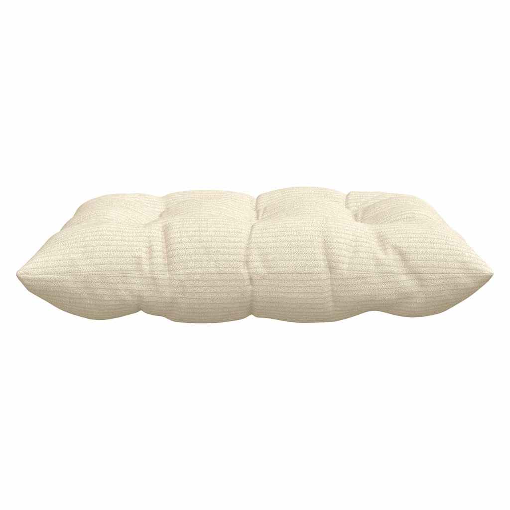 Cuscini per Seduta 4 pz Tessuto in Cords Crema 40 x 40 x 6 cm