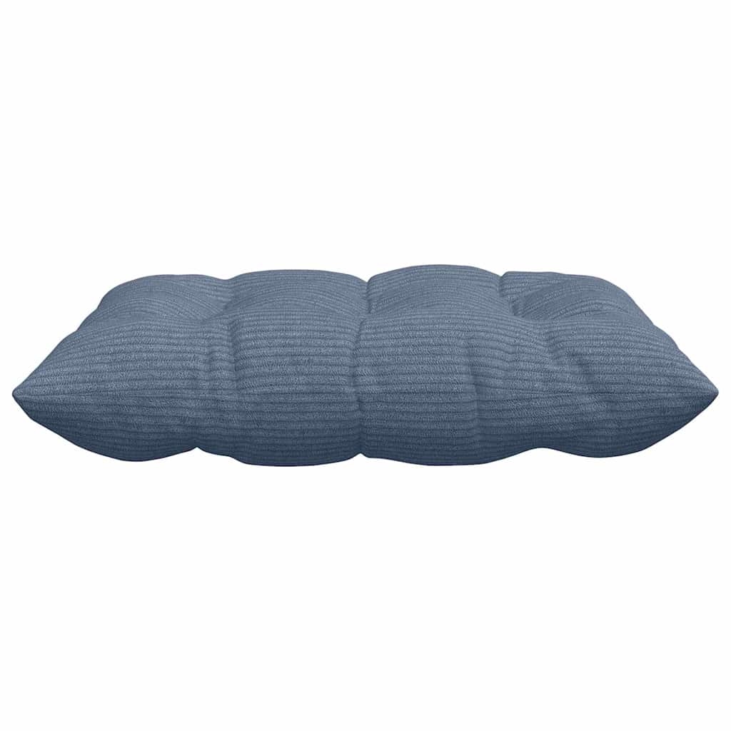 Cuscini per Seduta 4 pz Tessuto in Cords Blu 40 x 40 x 6 cm