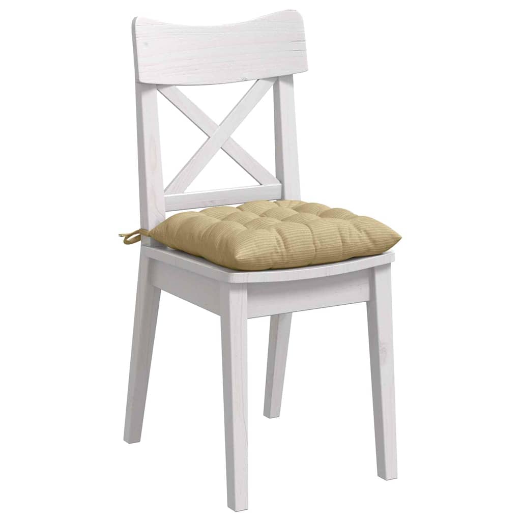 Cuscini per Seduta 4 pz Tessuto in Cords Grigio Verde