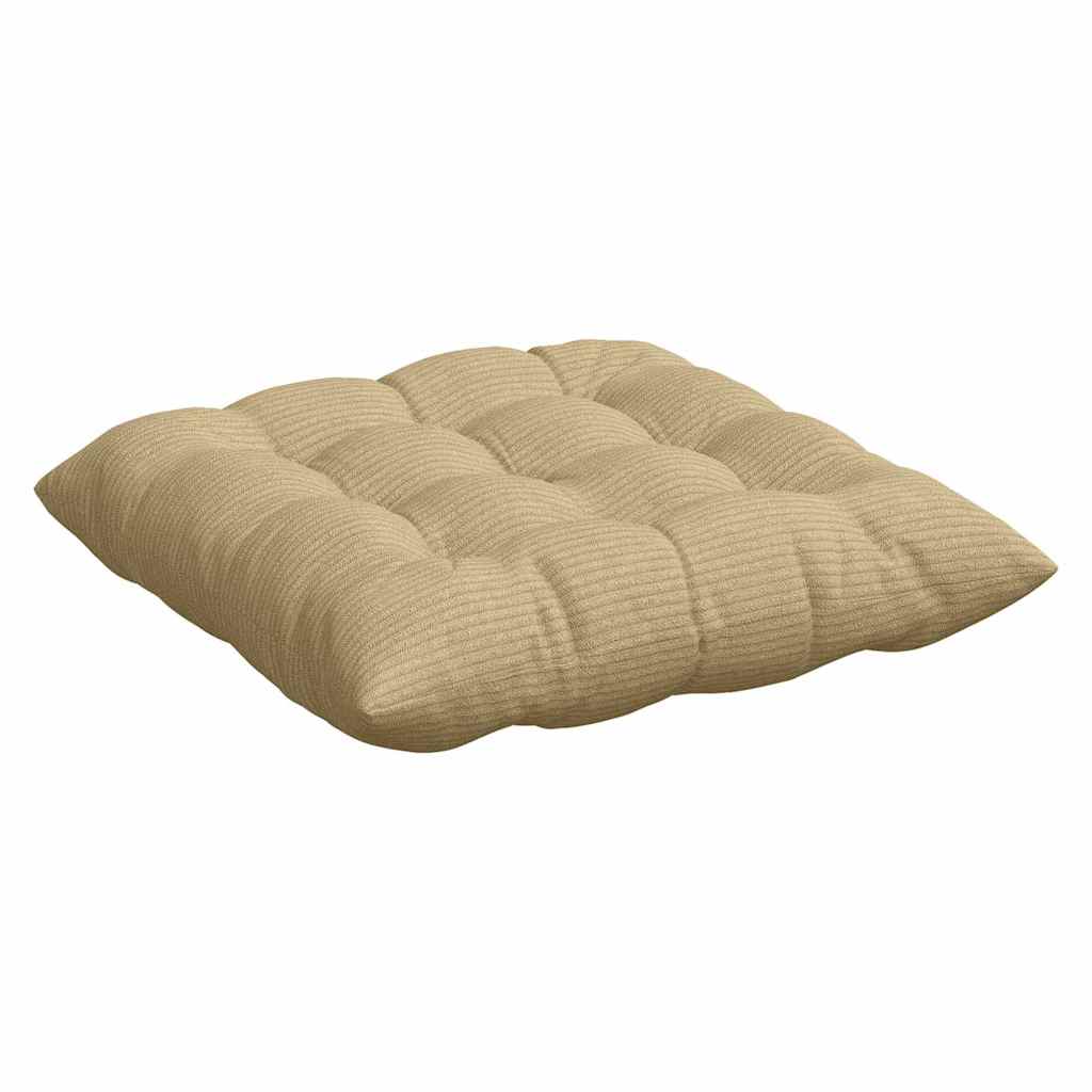 Cuscini per Seduta 4 pz Tessuto in Cords Grigio Verde