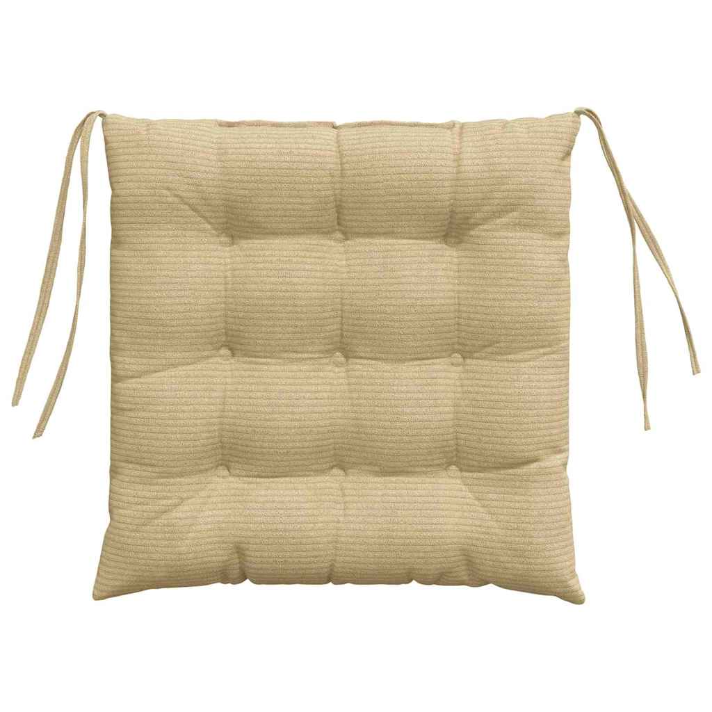 Cuscini per Seduta 4 pz Tessuto in Cords Grigio Verde