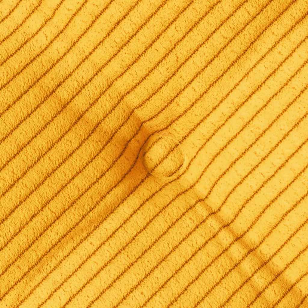 Cuscini per Seduta 4 pz Tessuto in Cords Giallo Chiaro