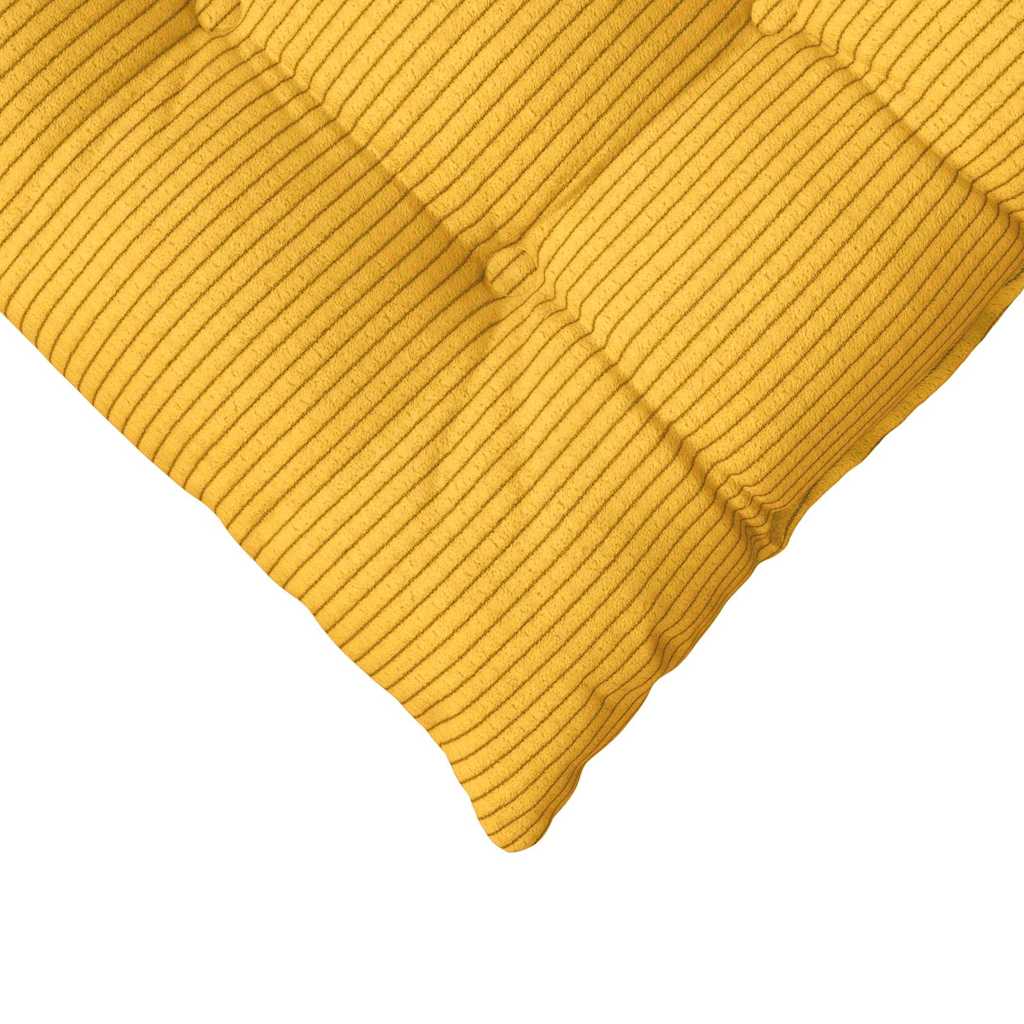 Cuscini per Seduta 4 pz Tessuto in Cords Giallo Chiaro