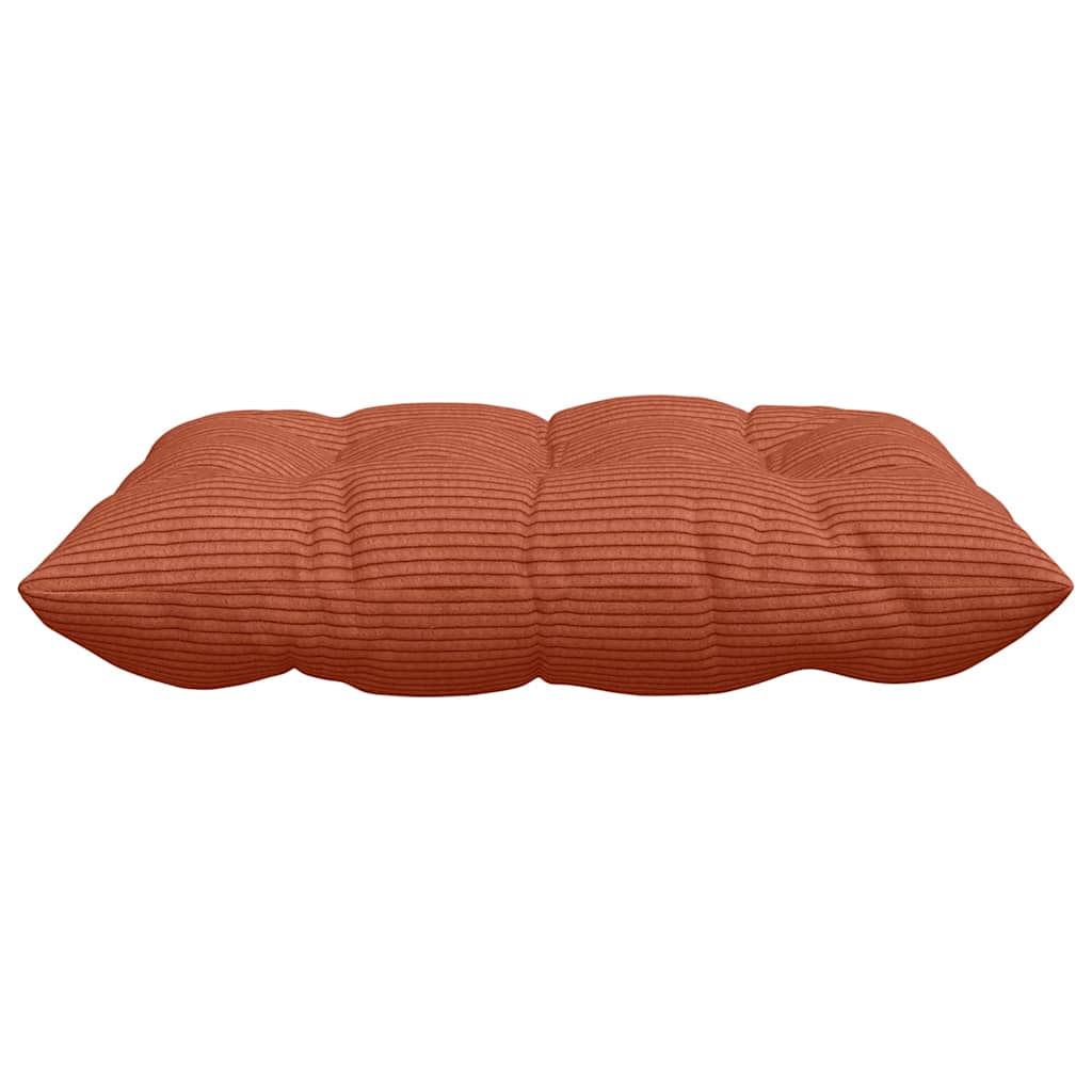 Cuscini per Seduta 4 pz Tessuto in Cords Rosso Arancio