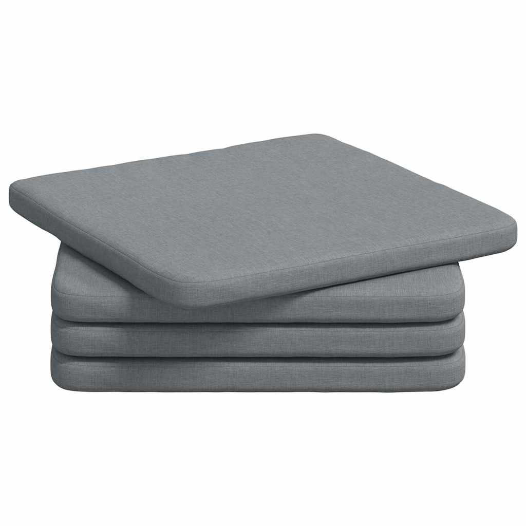 Cuscini per Seduta 4 pz Tessuto Grigio chiaro 40 x 40 x 3 cm