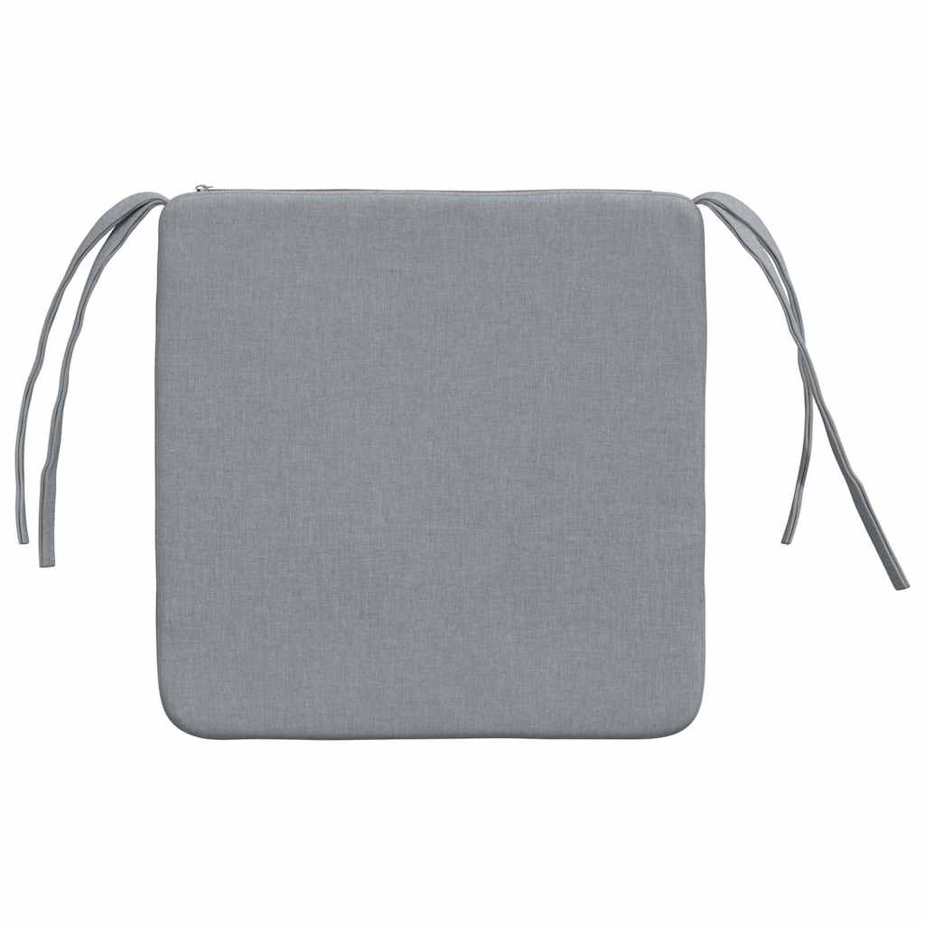 Cuscini per Seduta 4 pz Tessuto Grigio chiaro 40 x 40 x 3 cm