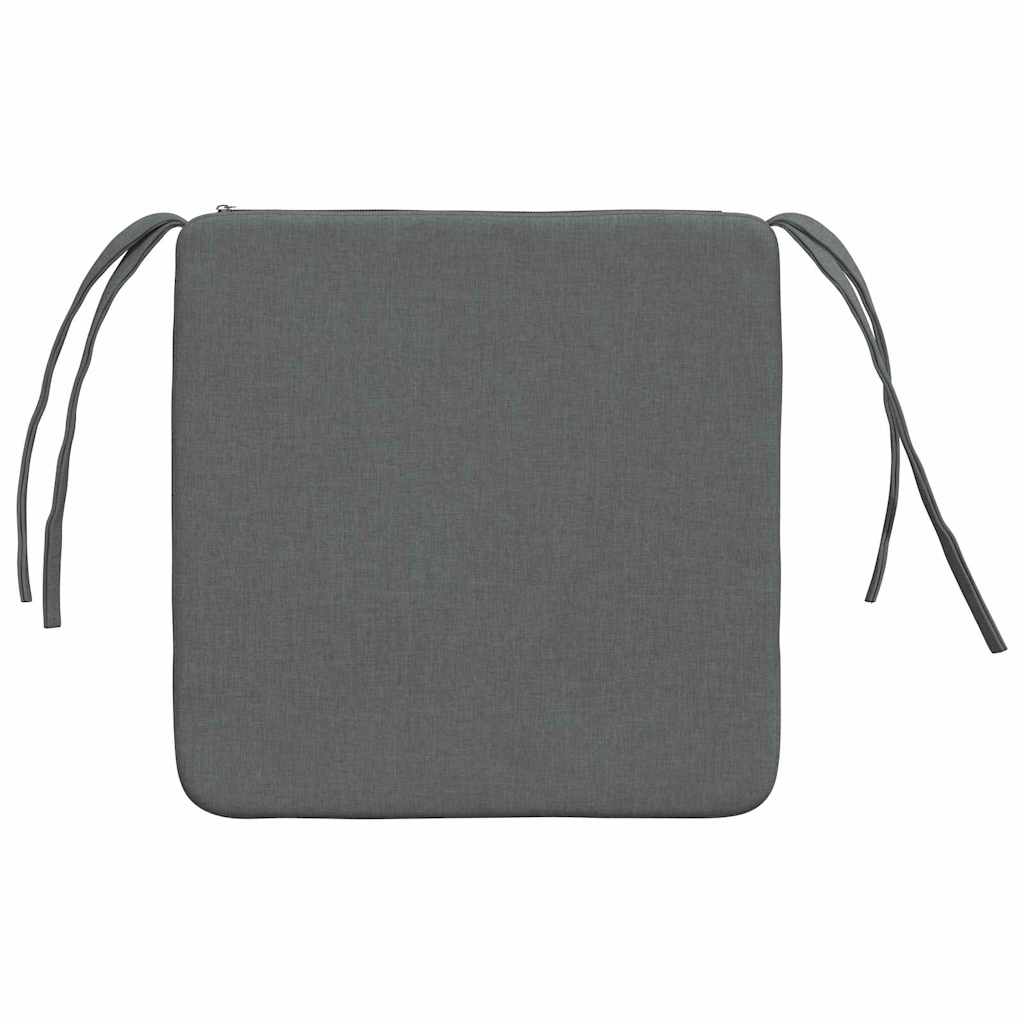 Cuscini per Seduta 4 pz Tessuto Grigio scuro 40 x 40 x 3 cm