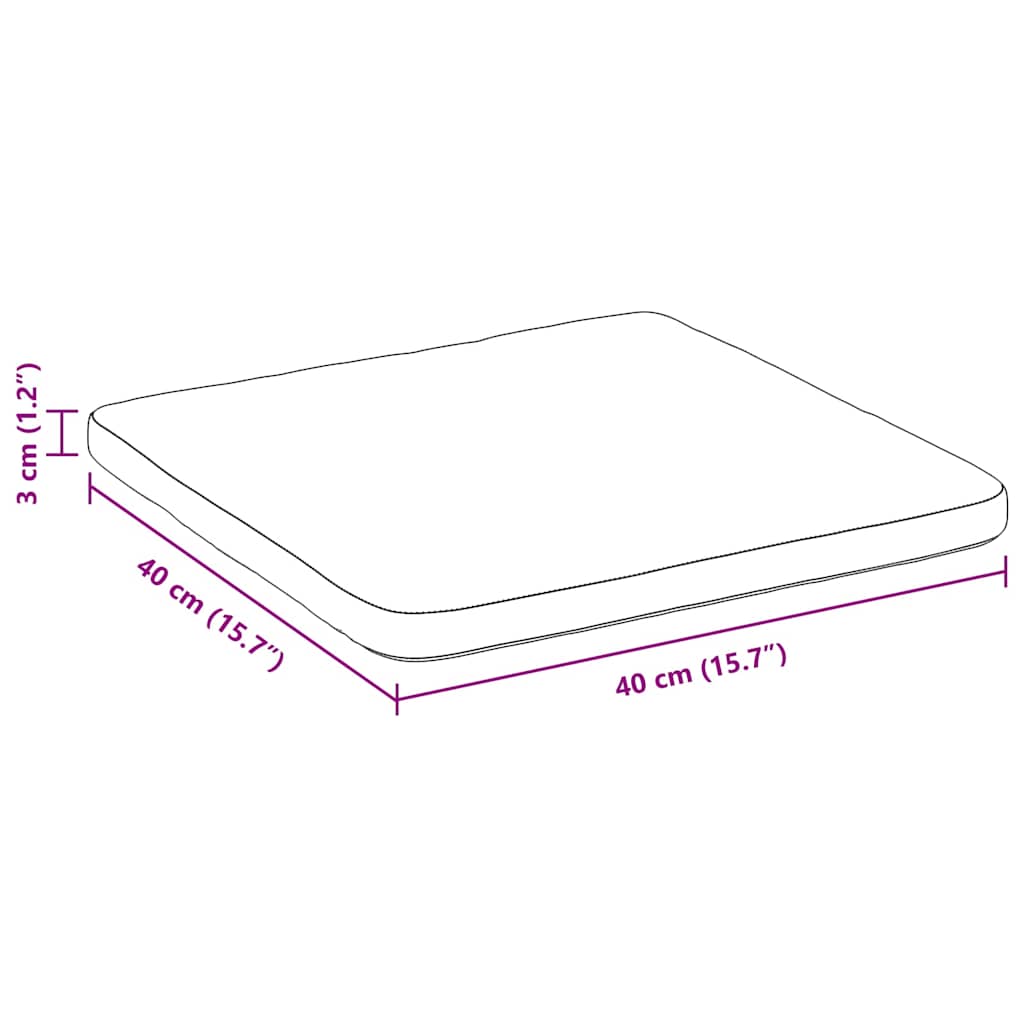 Cuscini per Seduta 4 pz Tessuto Nero 40 x 40 x 3 cm
