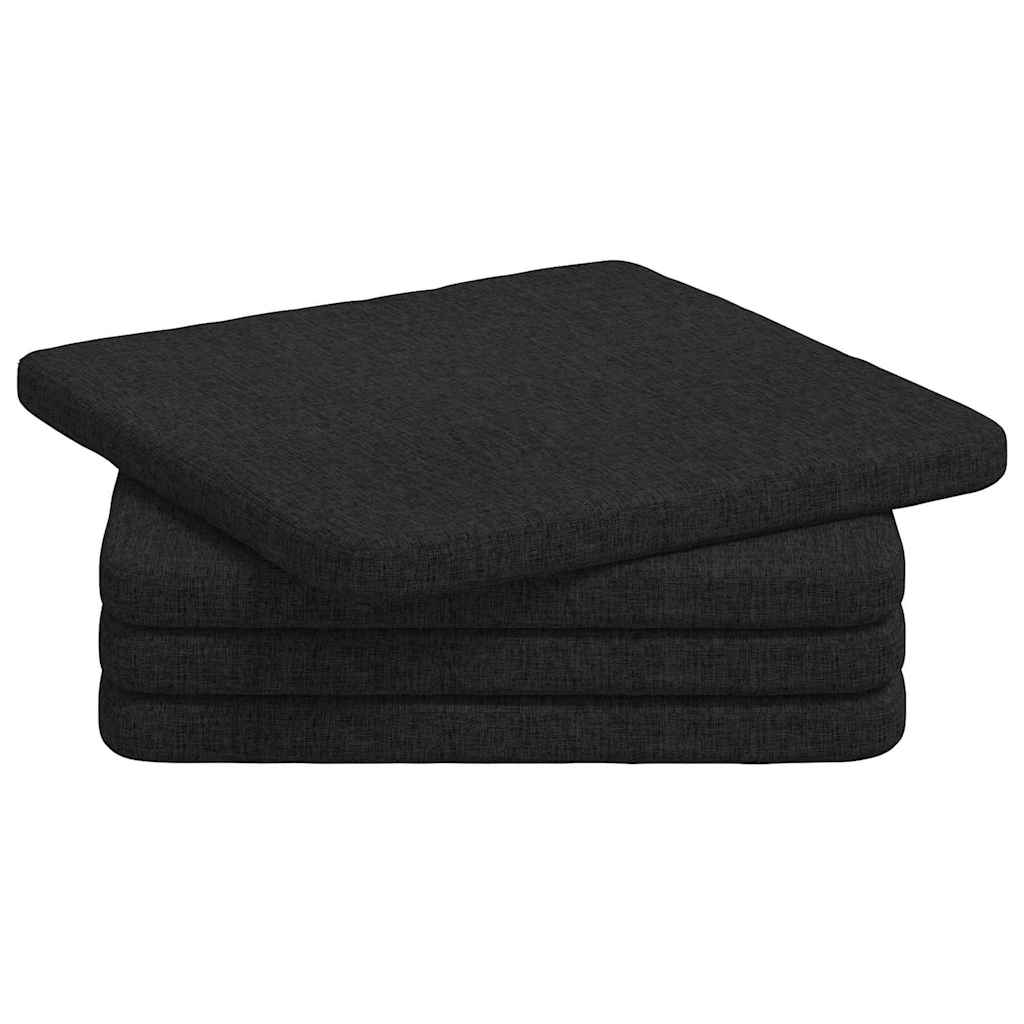 Cuscini per Seduta 4 pz Tessuto Nero 40 x 40 x 3 cm
