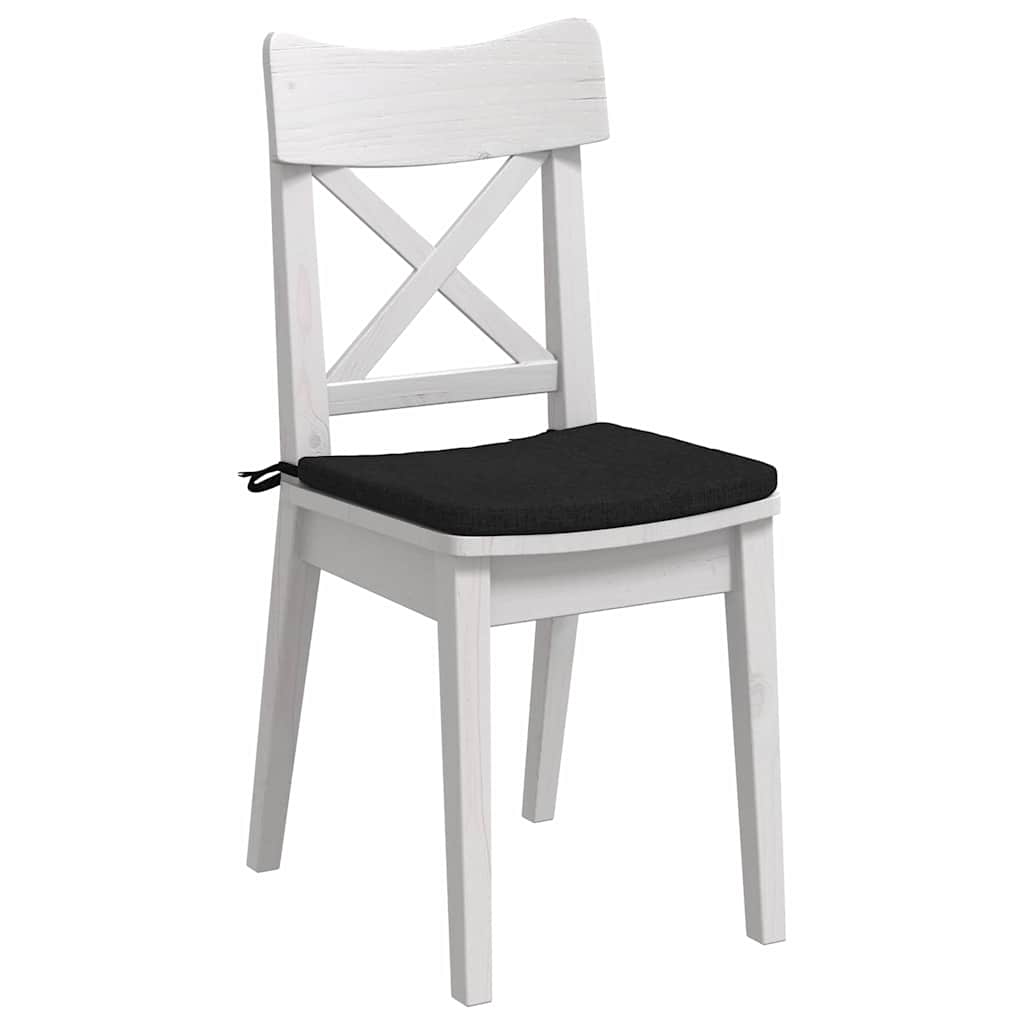 Cuscini per Seduta 4 pz Tessuto Nero 40 x 40 x 3 cm