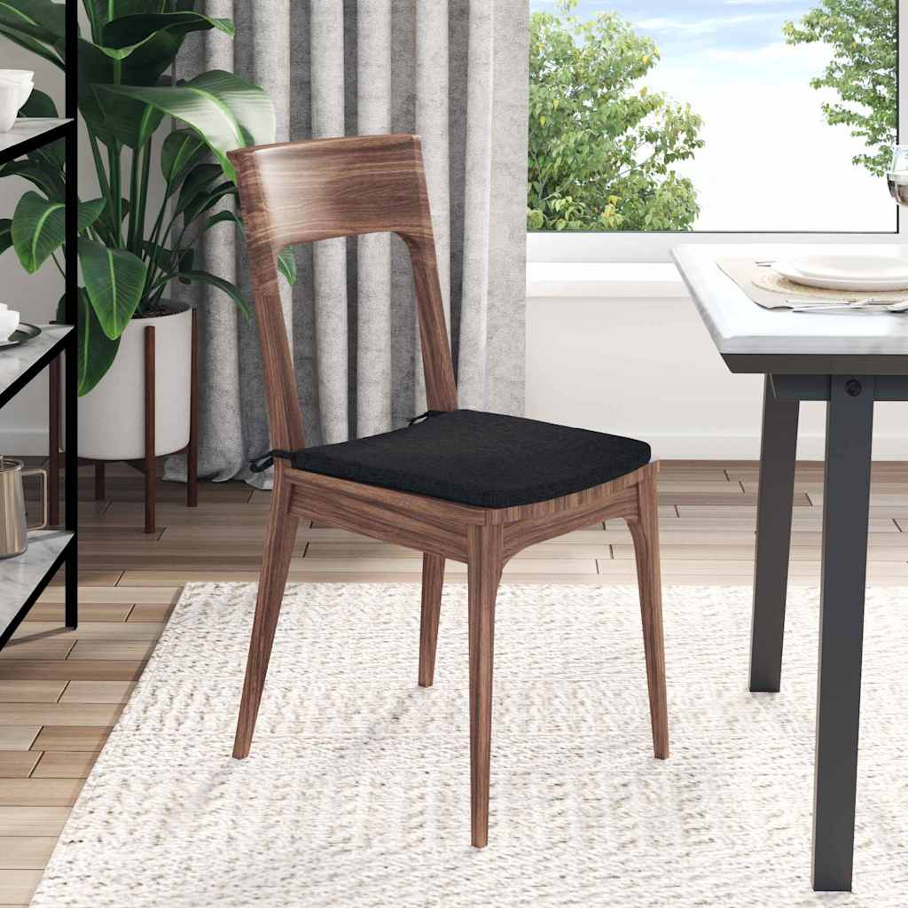 Cuscini per Seduta 4 pz Tessuto Nero 40 x 40 x 3 cm