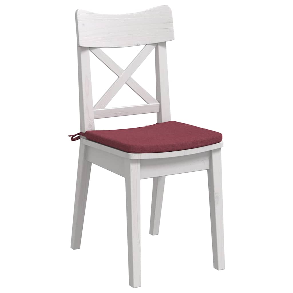 Cuscini per Seduta 4 pz Tessuto Rosso Vino 40 x 40 x 3 cm