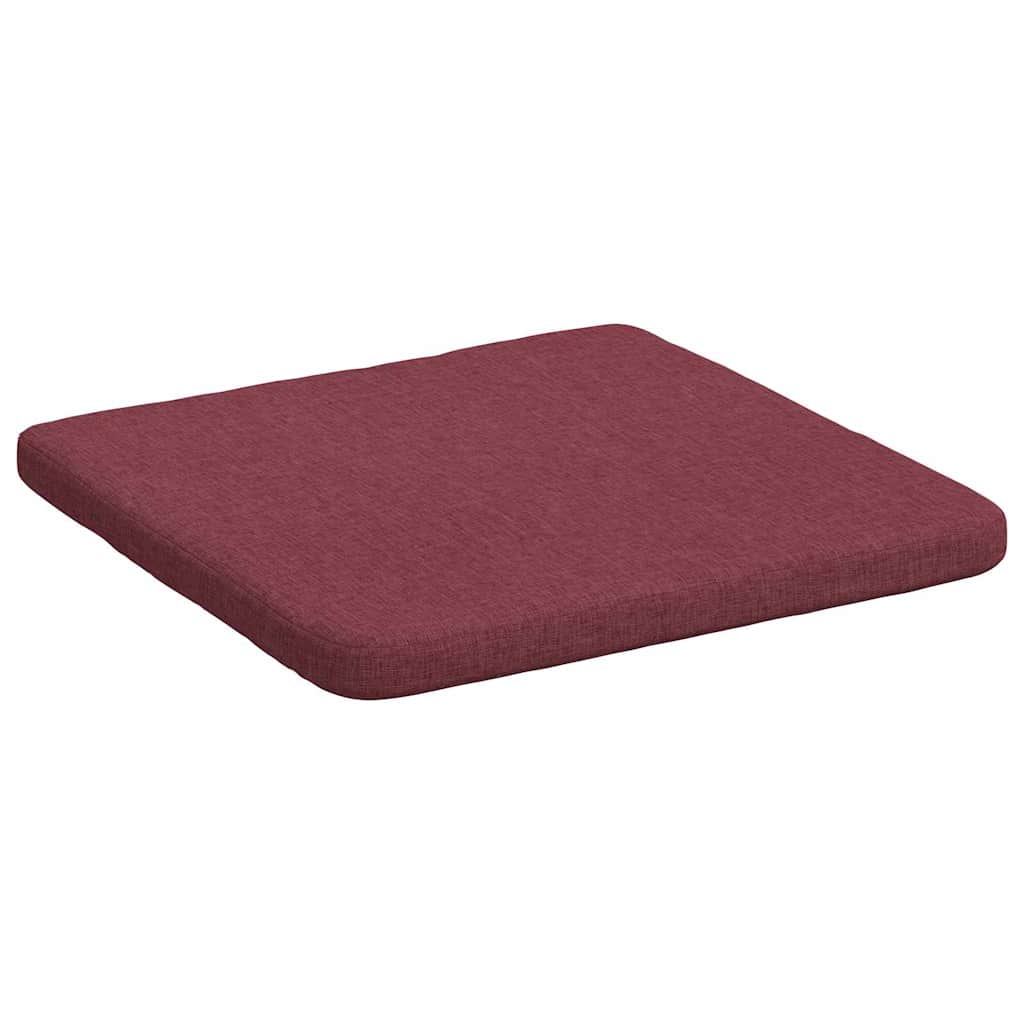 Cuscini per Seduta 4 pz Tessuto Rosso Vino 40 x 40 x 3 cm
