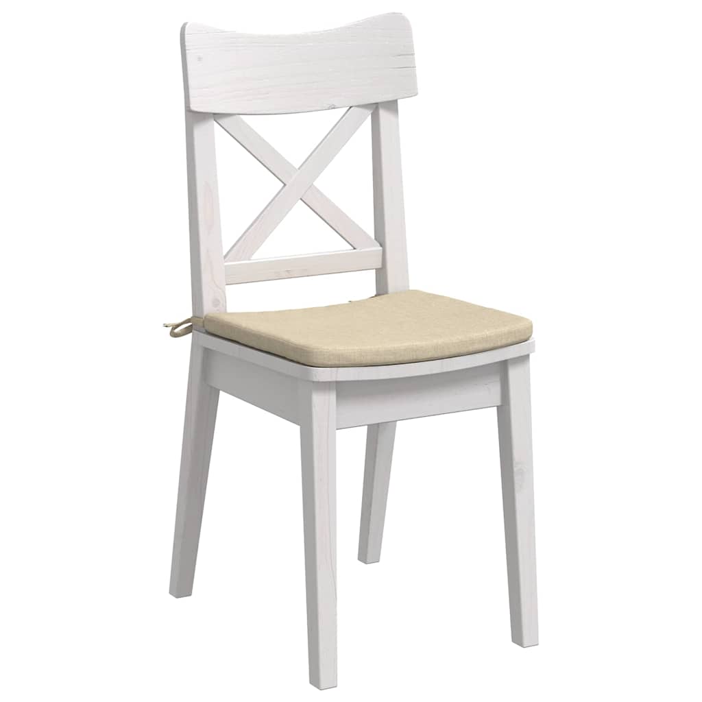 Cuscini per Seduta 4 pz Tessuto Crema 40 x 40 x 3 cm