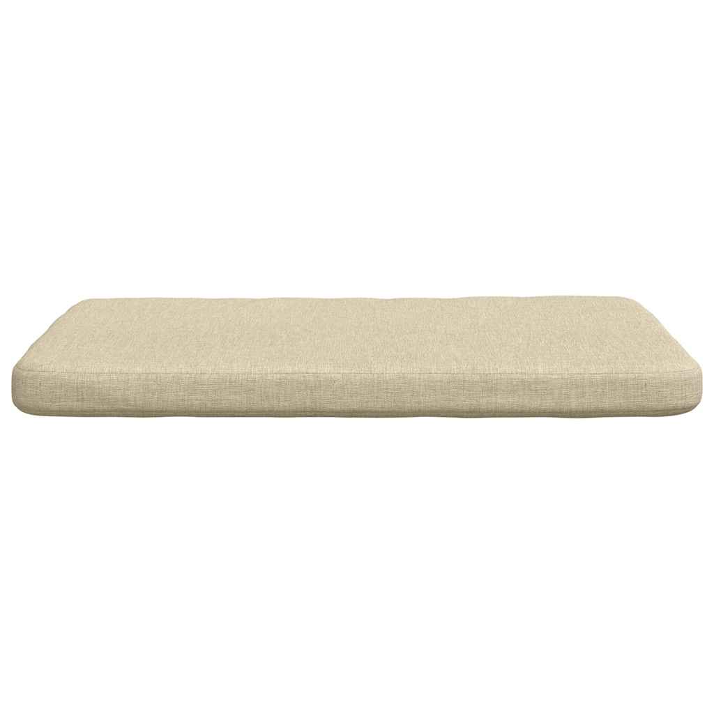Cuscini per Seduta 4 pz Tessuto Crema 40 x 40 x 3 cm