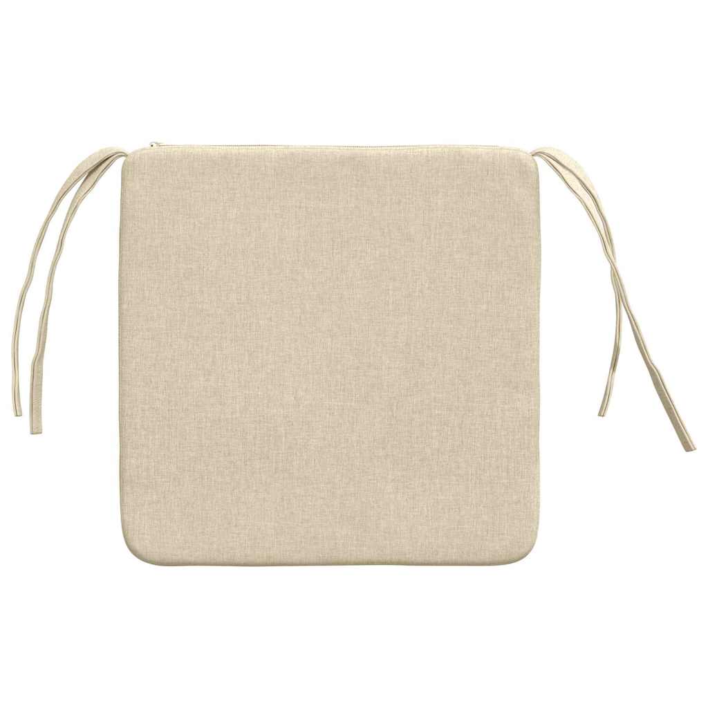 Cuscini per Seduta 4 pz Tessuto Crema 40 x 40 x 3 cm