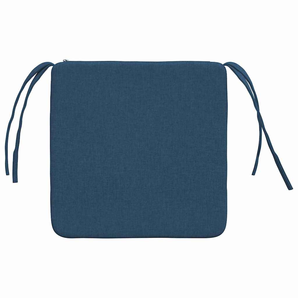 Cuscini per Seduta 4 pz Tessuto Blu 40 x 40 x 3 cm