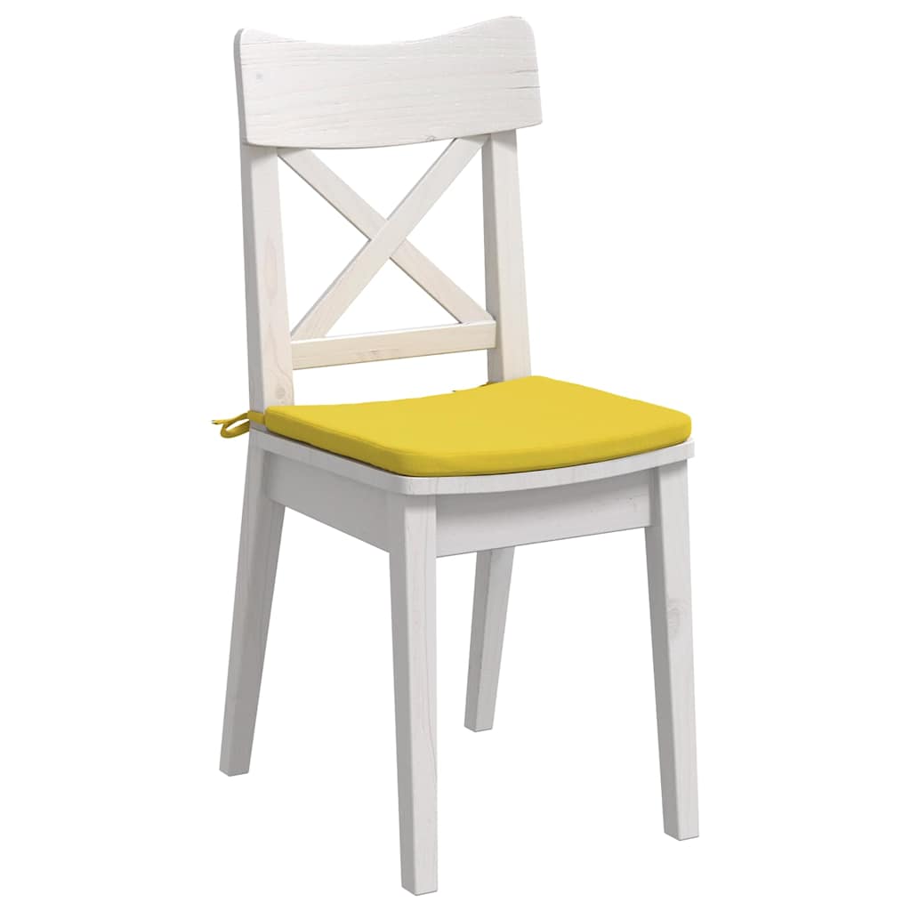 Cuscini per Seduta 4 pz Tessuto Giallo Chiaro 40 x 40 x 3 cm