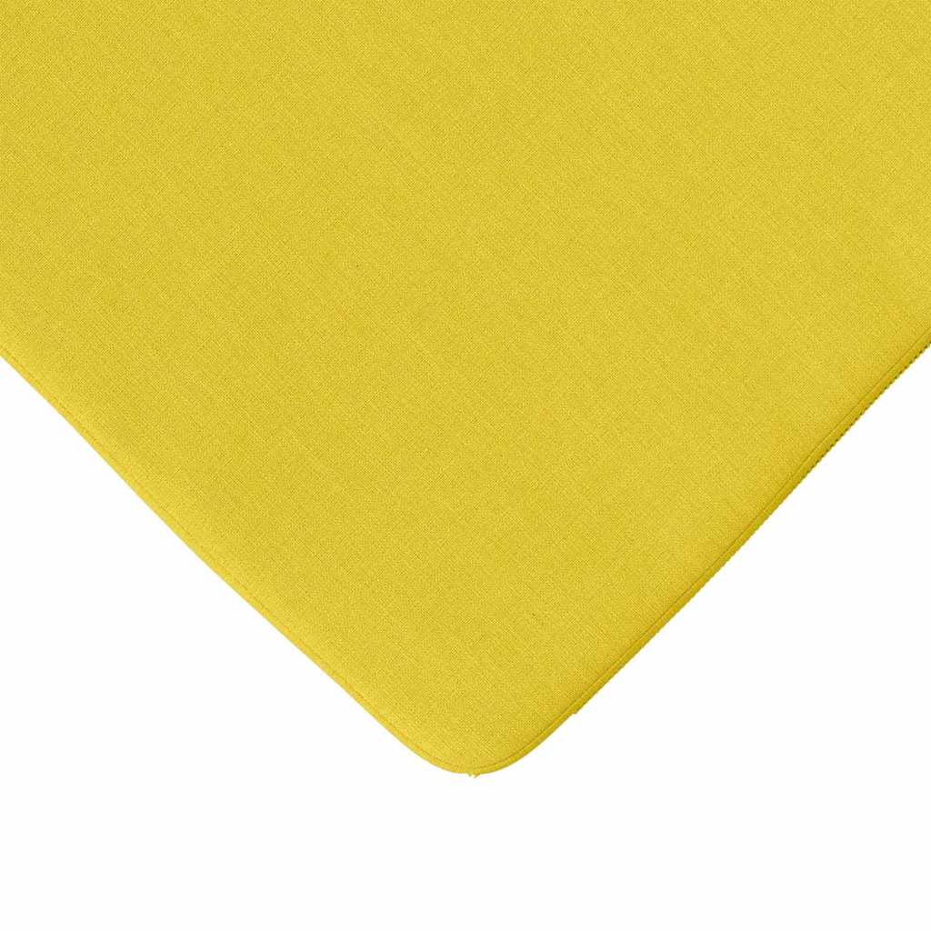 Cuscini per Seduta 4 pz Tessuto Giallo Chiaro 40 x 40 x 3 cm