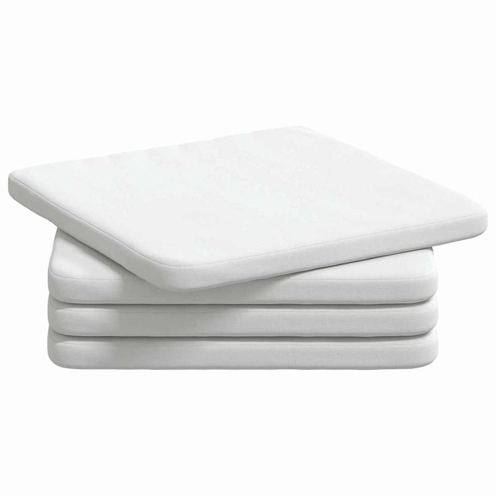 Cuscini per Seduta 4 pcs Bianco 40 x 40 x 3 cm Tessuto