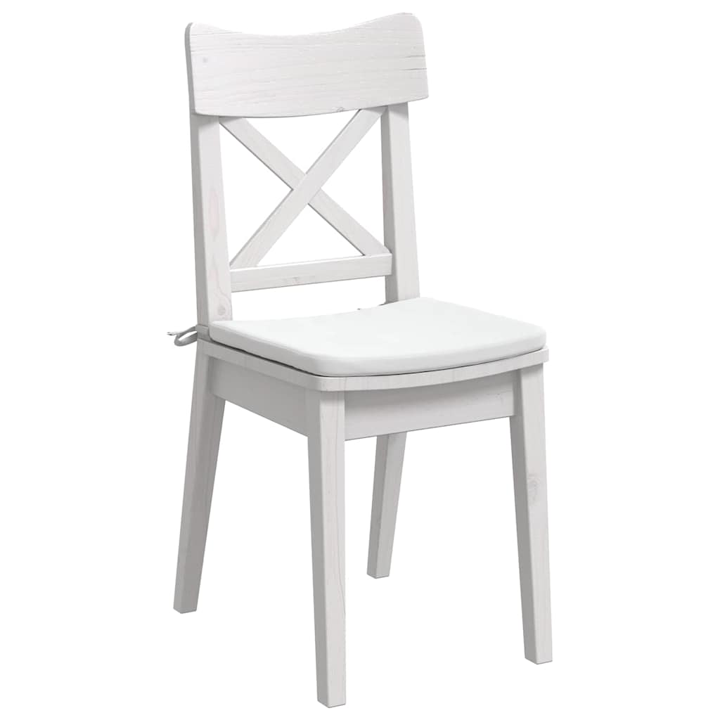 Cuscini per Seduta 4 pcs Bianco 40 x 40 x 3 cm Tessuto