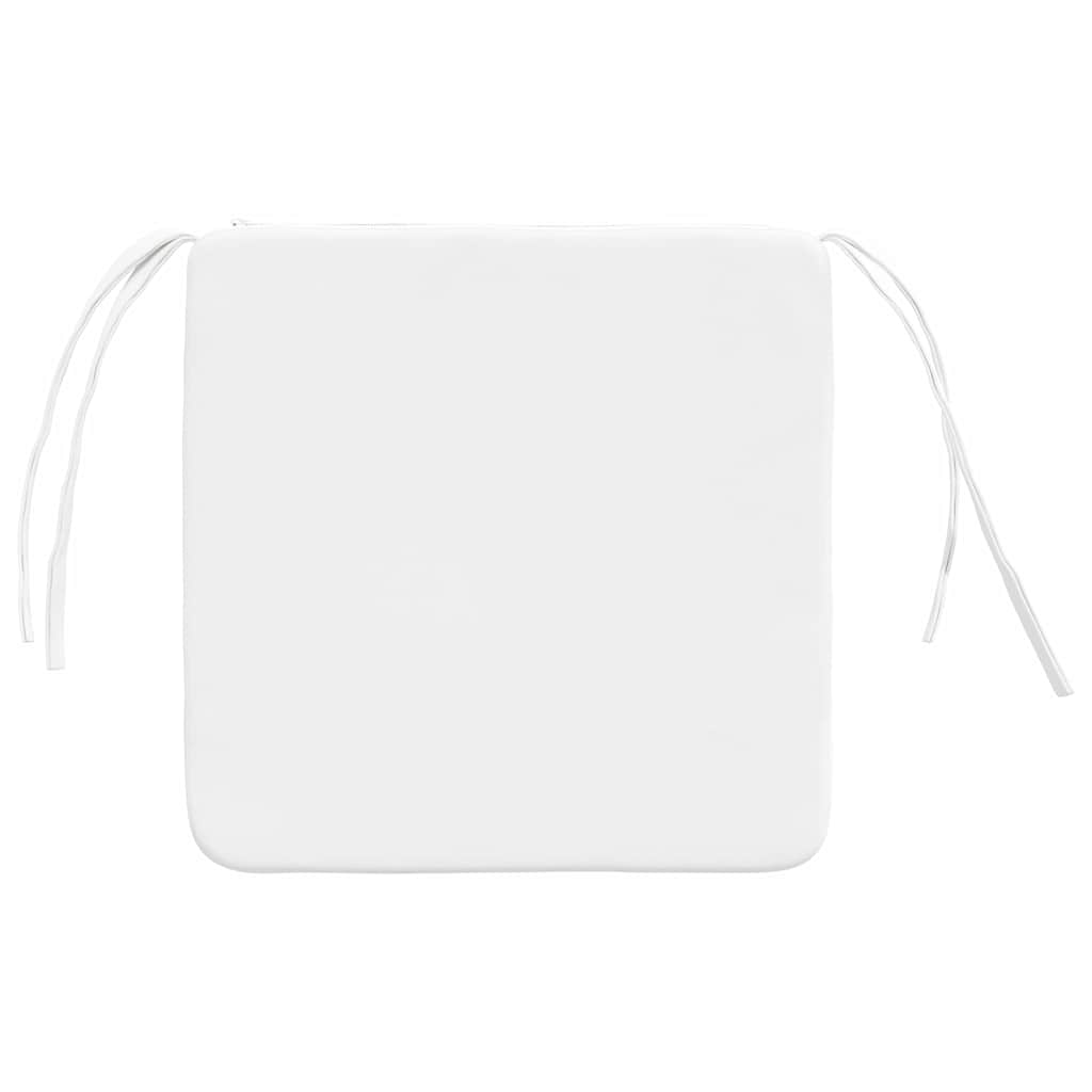 Cuscini per Seduta 4 pcs Bianco 40 x 40 x 3 cm Tessuto