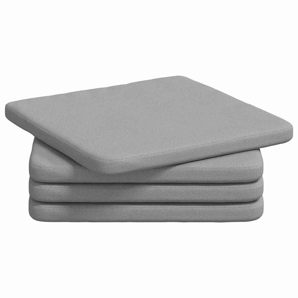 Cuscini per Seduta 4 pz Tessuto Grigio Nuvola 40 x 40 x 3 cm