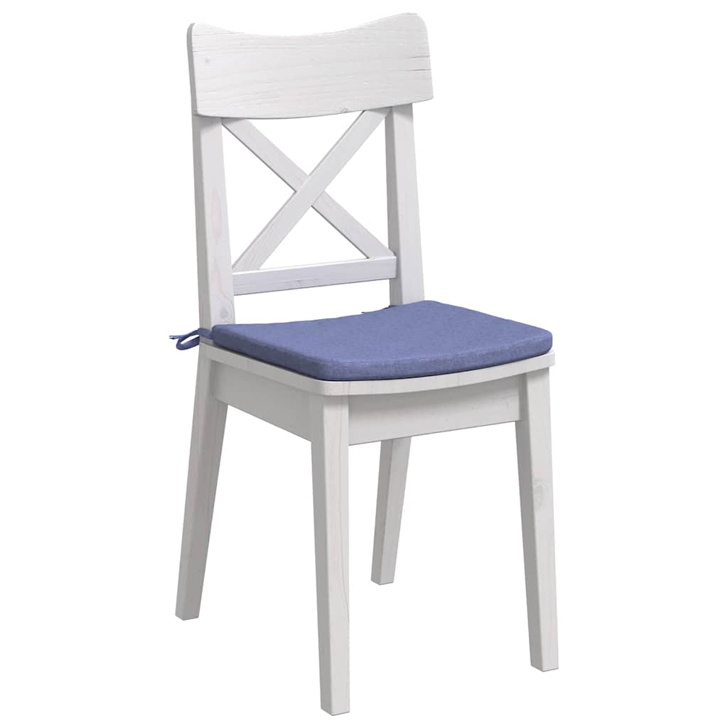 Cuscini per Seduta 4 pz Tessuto Blu jeans 40 x 40 x 3 cm