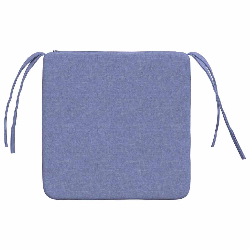 Cuscini per Seduta 4 pz Tessuto Blu jeans 40 x 40 x 3 cm