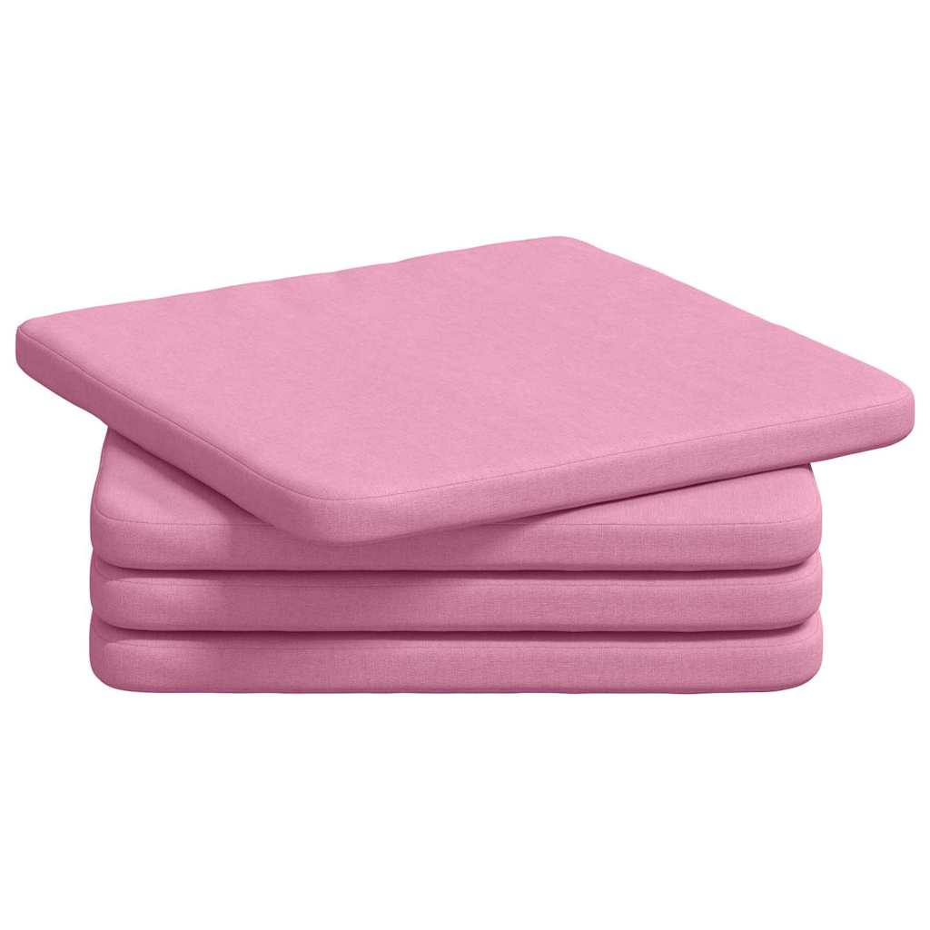Cuscini per Seduta 4 pz Tessuto Rosa 40 x 40 x 3 cm