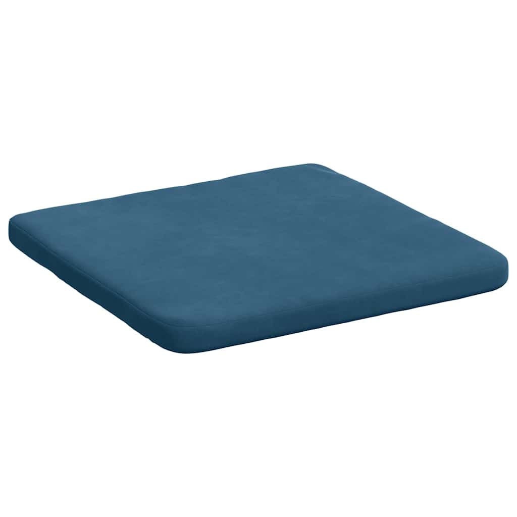 Cuscini per Seduta 4 pz Velluto Blu 40 x 40 x 3 cm