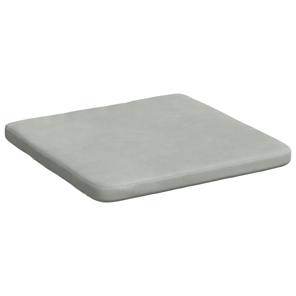 Cuscini per Seduta 4 pz Velluto Grigio chiaro 40 x 40 x 3 cm