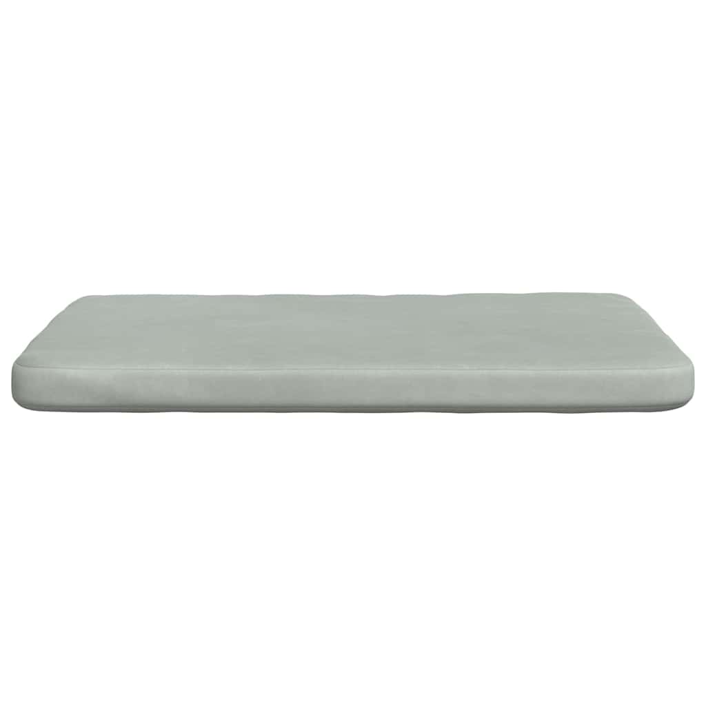 Cuscini per Seduta 4 pz Velluto Grigio chiaro 40 x 40 x 3 cm